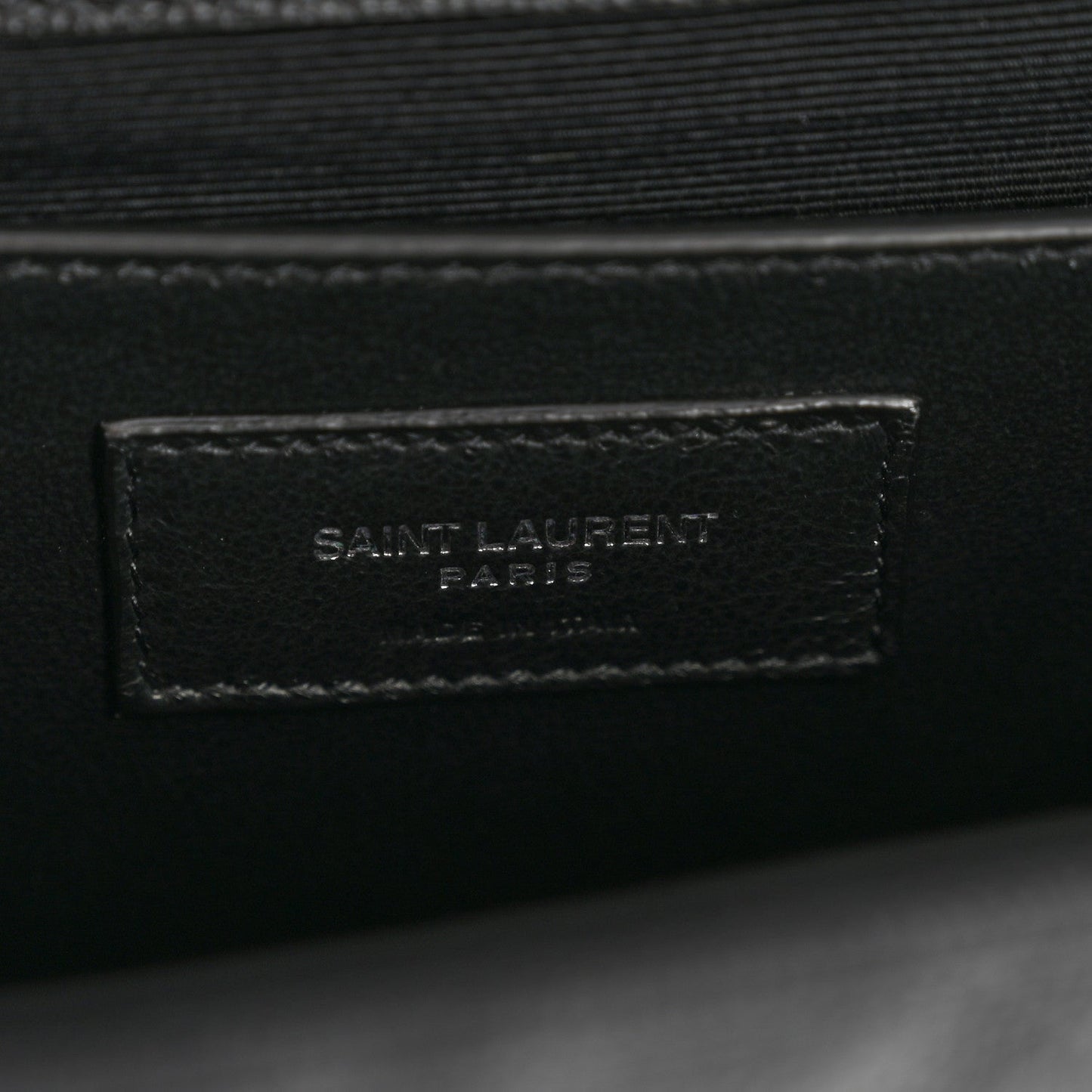 Grain De Poudre Textured Mixed Matelasse Triquilt Medium Monogram Satchel Black
