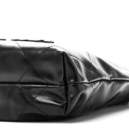 Shiny Calfskin Quilted Mini Chanel 22 So Black
