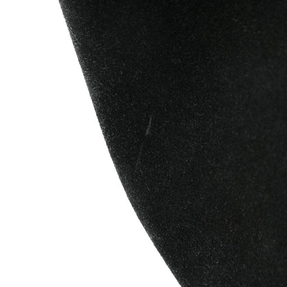 Drummed Calfskin Suede Medium Trapeze Black