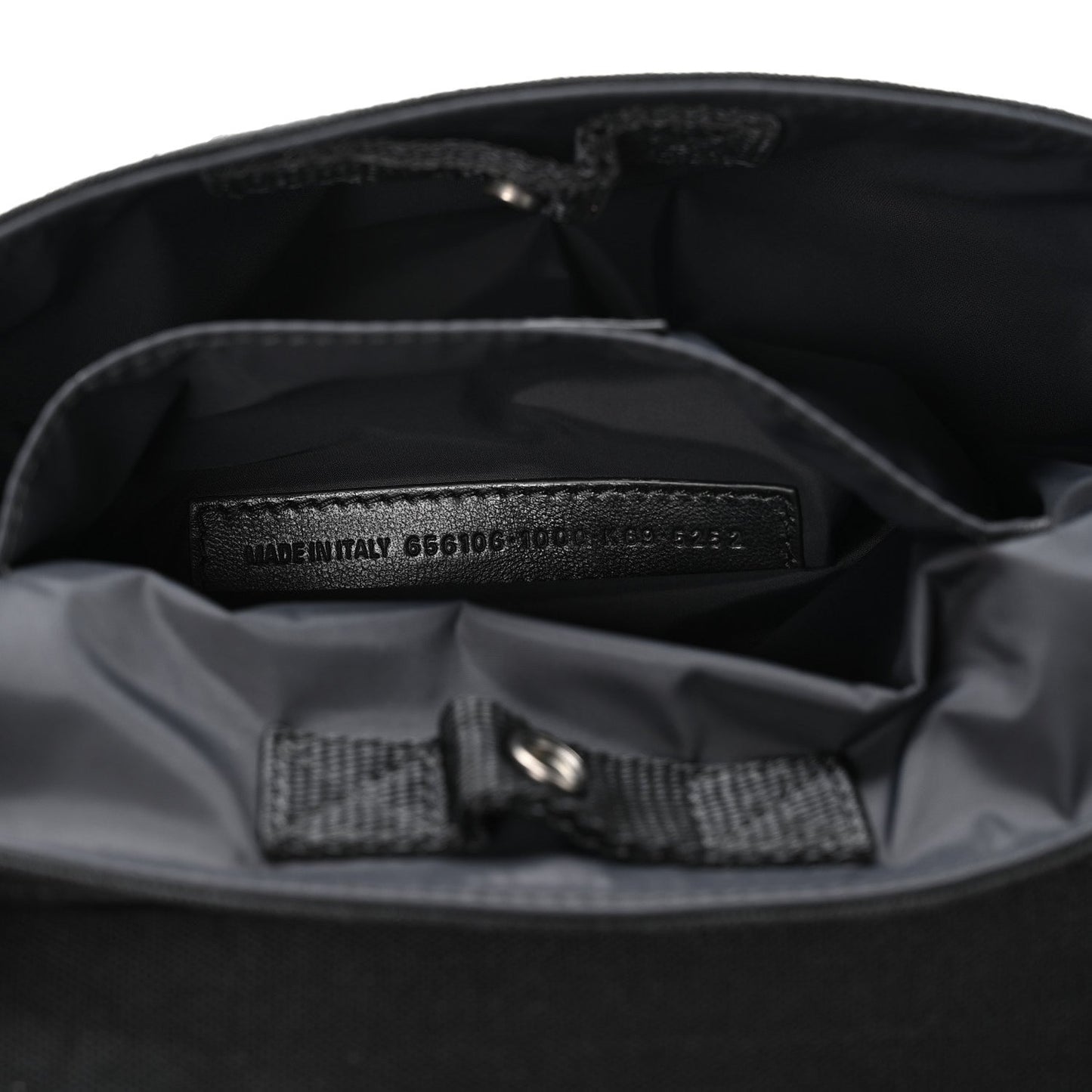 Canvas Pierced Army Messenger Bag Black