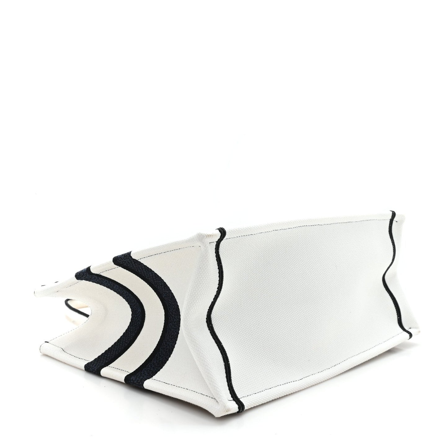 Canvas Embroidered Medium Miss Dior Graffiti Book Tote Navy White