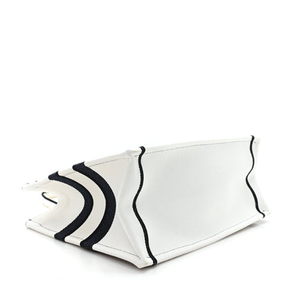 Canvas Embroidered Medium Miss Dior Graffiti Book Tote Navy White
