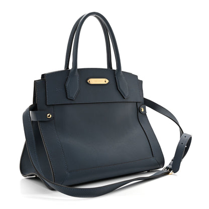 Grained Calfskin Steamer MM Blue