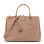 Saffiano Medium Galleria Double Zip Tote Cammeo