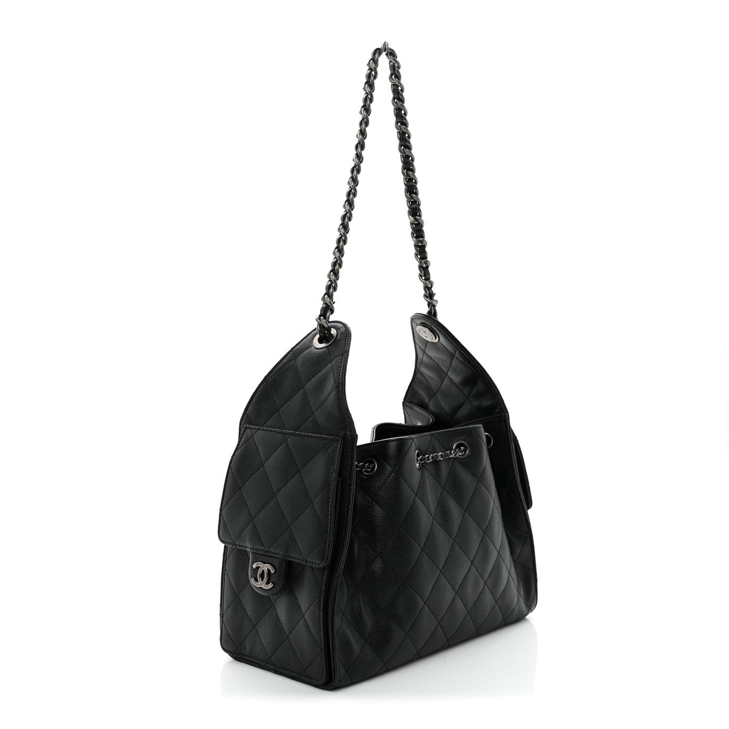 Caviar Quilted Small Chanel 25 Handbag Black