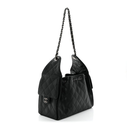 Caviar Quilted Small Chanel 25 Handbag Black