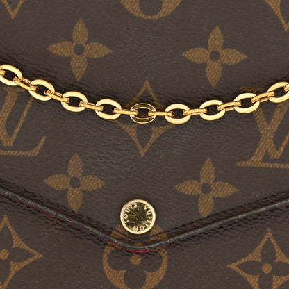 Monogram Pochette Felicie Chain Wallet Fuchsia