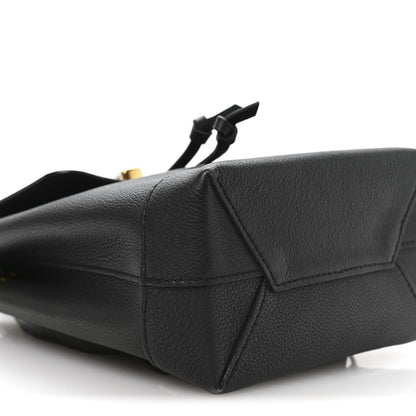 Calfskin Lockme Mini Backpack Black