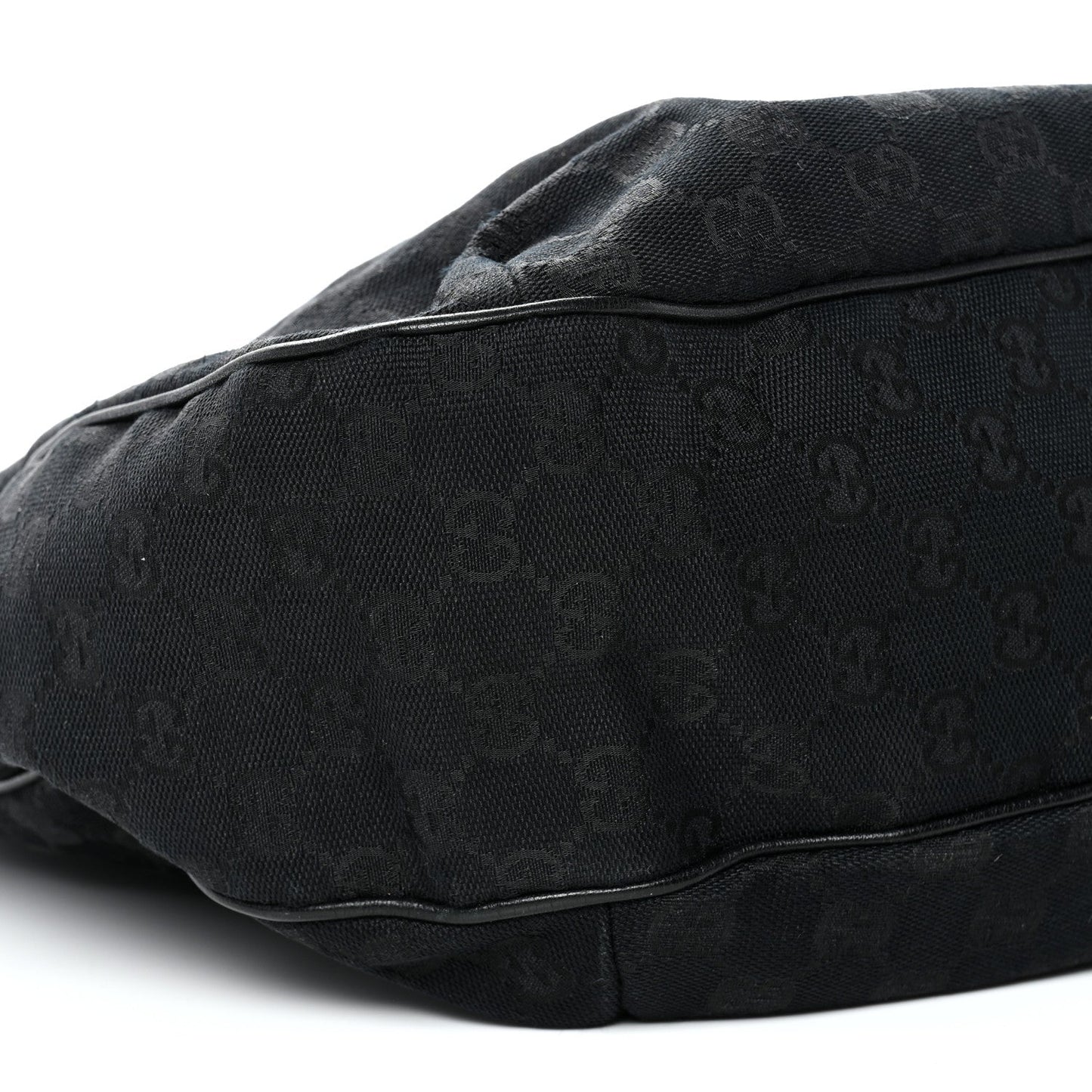 Monogram Large New Ladies Web Hobo Black