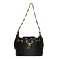 Washed Denim Quilted Mini Chanel 25 Handbag Black