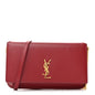 Smooth Calfskin Monogram Phone Holder Crossbody Opyum Red