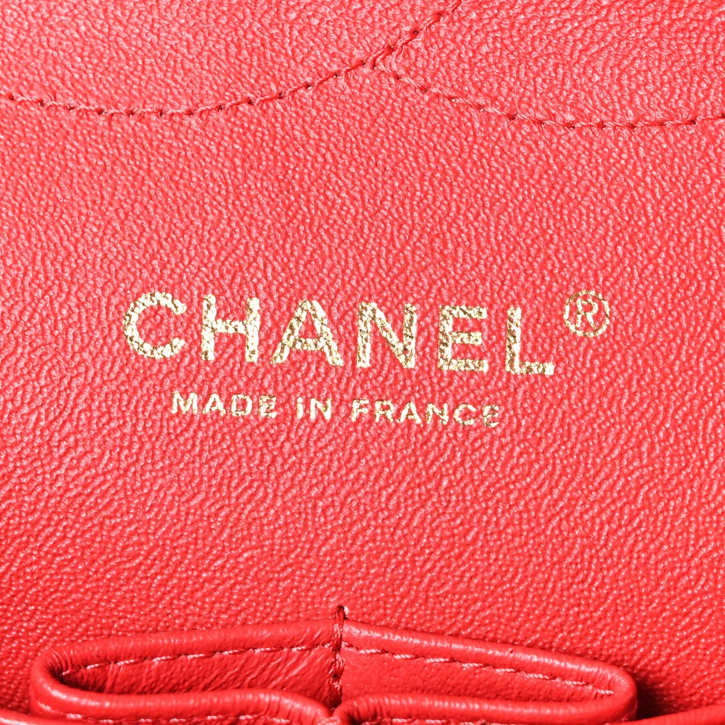 Lambskin Quilted Jumbo Double Flap Red