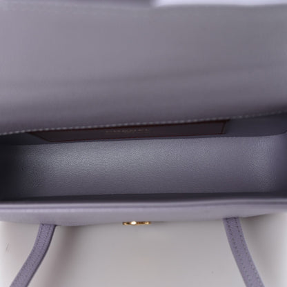 Shiny Caviar Mini Preppy Coco Shoulder Bag Purple