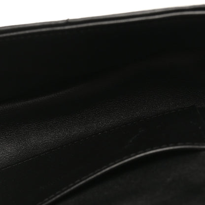 Goatskin Matelasse Mini Chain Shoulder Bag  Black