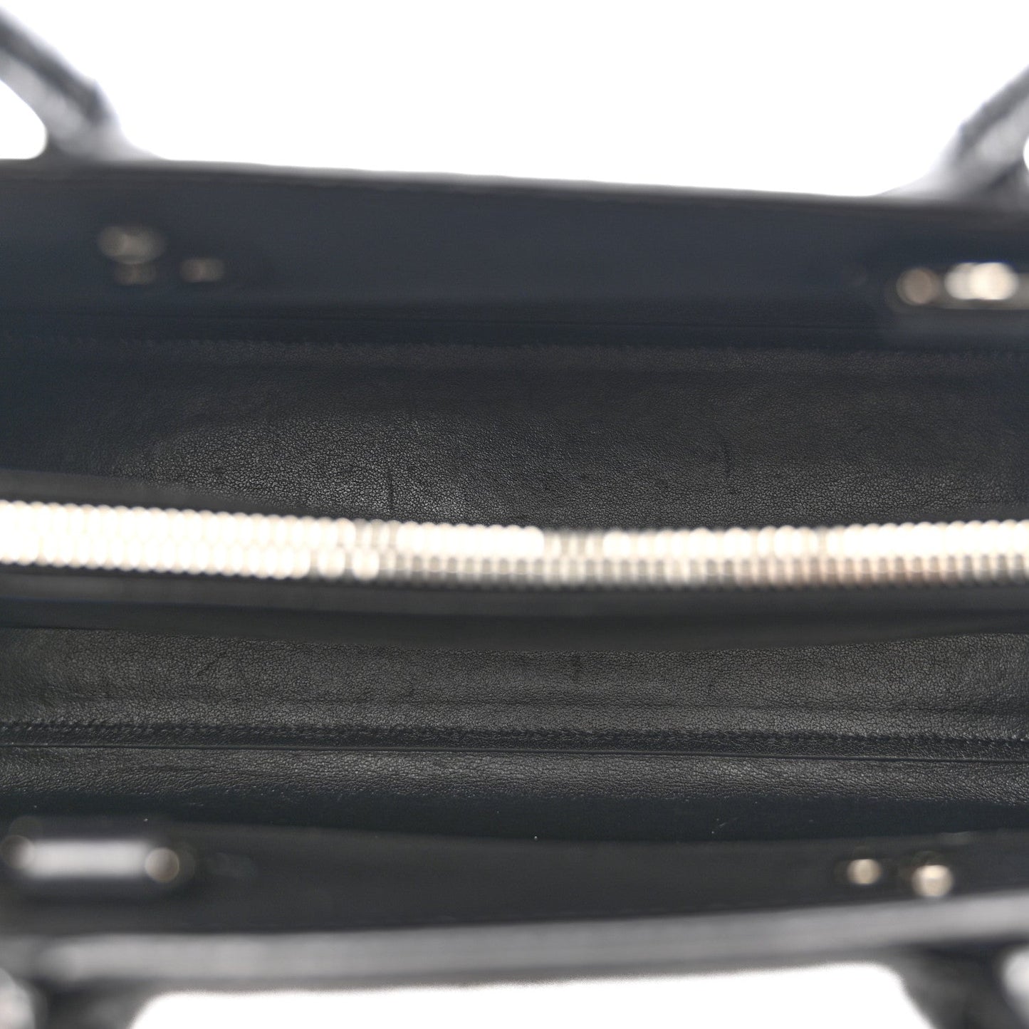 Calfskin Crocodile Embossed Baby Sac De Jour Black