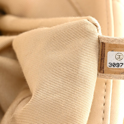 Lambskin Quilted Medium Chanel 19 Flap Light Beige