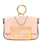 Nappa Matisse FF Embossed Nano Maxi Buckle Baguette Charm Rosa Quarzo