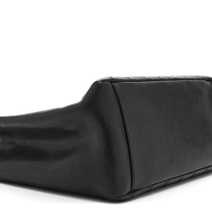 Caviar Quilted Grand Shopping Tote GST Black