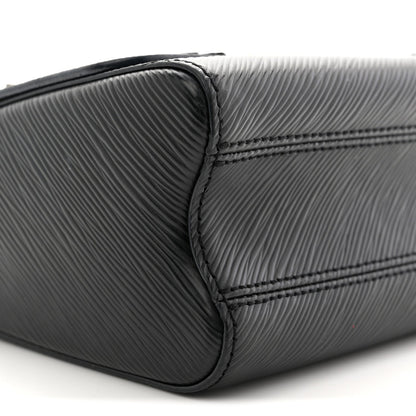 Epi Flowers Twist Shoulder Bag MM Black