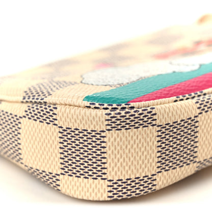 Damier Azur 2015 Christmas Animation Mini Pochette Accessories