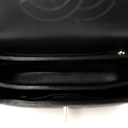 Lambskin Quilted Small Trendy CC Dual Handle Flap Bag Black