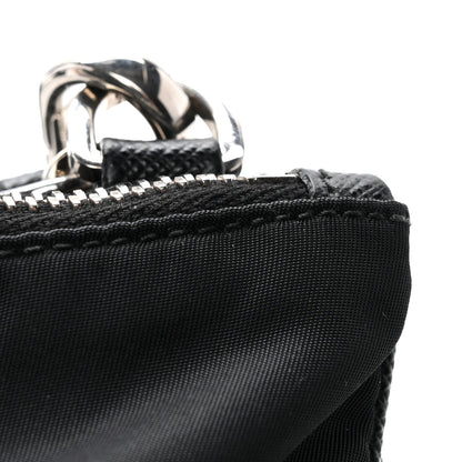 Re-Nylon Saffiano Re-Edition 2000 Double Zip Crossbody Bag Black