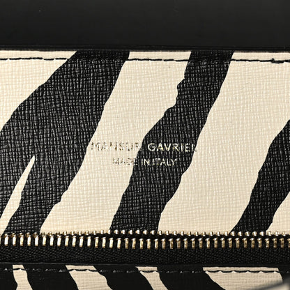 Saffiano Zebra Print Mini Lady Bag Black White