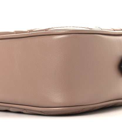 Calfskin Matelasse Small GG Marmont Chain Shoulder Bag Porcelain Rose