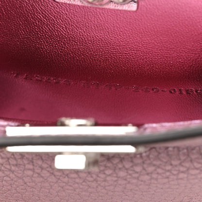 Metallic Cuoio Romano Selleria Nano Peekaboo Satchel Purple