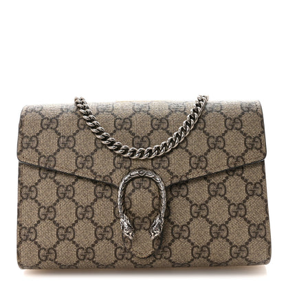 GG Supreme Monogram Mini Dionysus Chain Wallet Beige Taupe