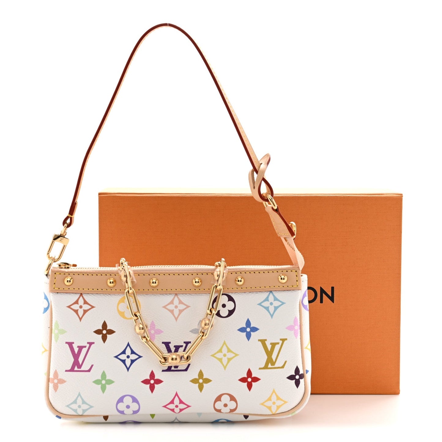 LV X TM Monogram Multicolor Pochette Accessories White