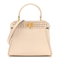Nappa Interlace Mini Peekaboo Iconic Satchel Camelia