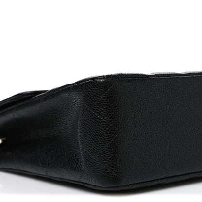 Caviar Jumbo Single Flap Black
