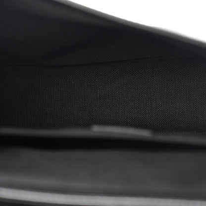 GG Supreme Monogram Textured Dollar Calfskin Retro Interlocking G Flap Messenger Bag Black