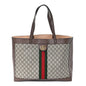 GG Supreme Monogram Web Ophidia Tote Brown