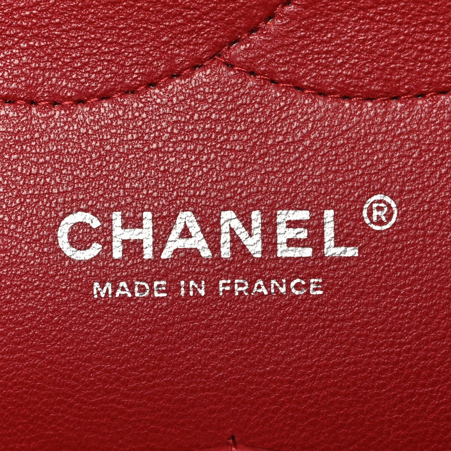 Caviar Quilted Jumbo Double Flap Dark Red