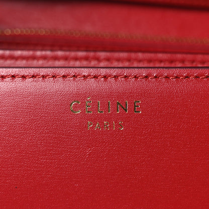 Box Calfskin Medium Classic Box Flap Bag Red