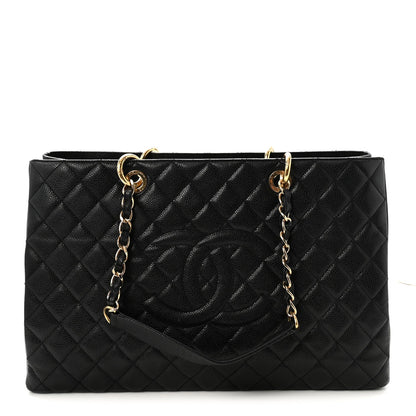 Caviar Quilted XL Grand Shopping Tote GST Black