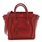 Drummed Calfskin Nano Luggage Merlot