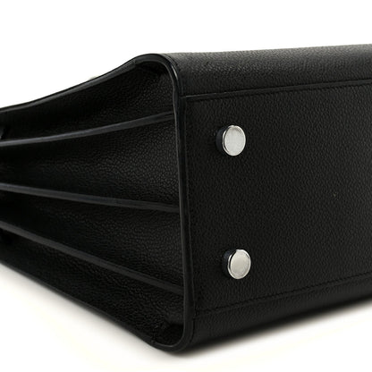 Grained Calfskin Small Sac De Jour Black