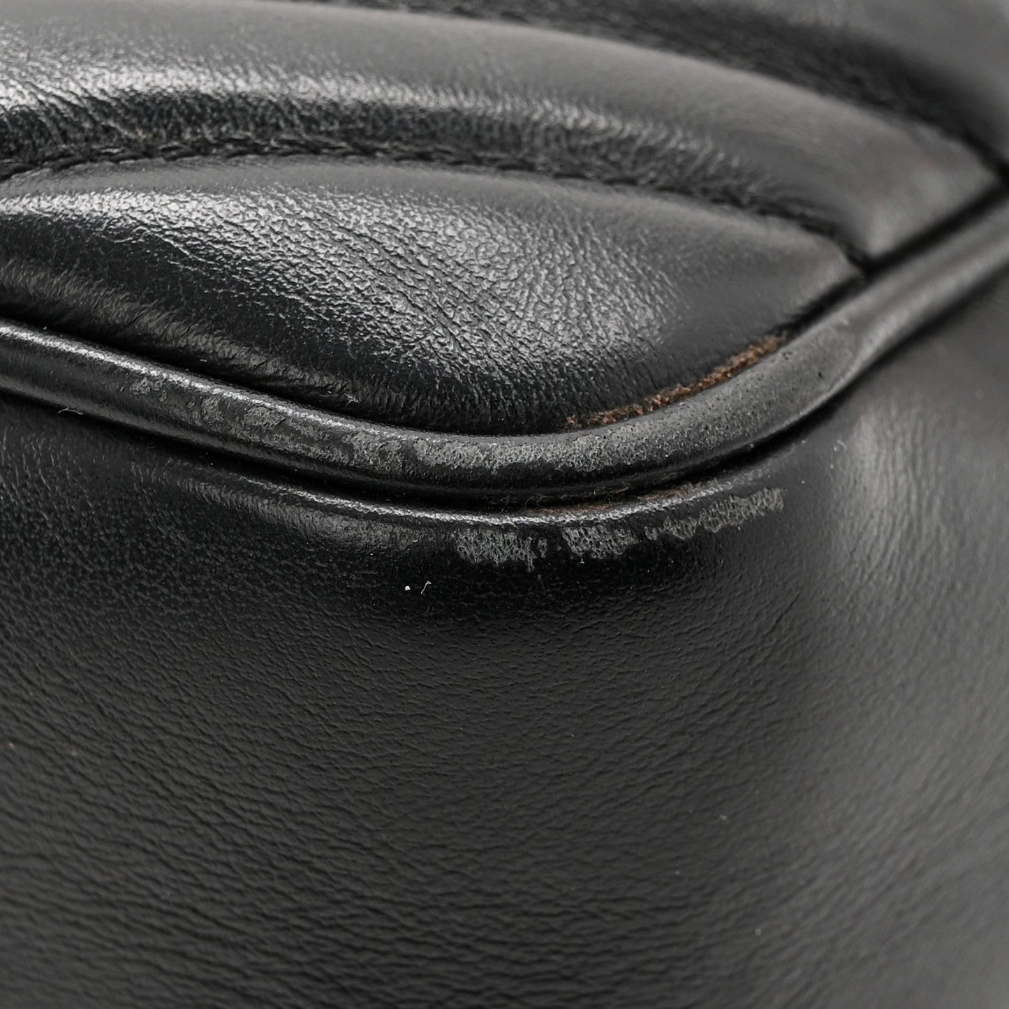 Calfskin Matelasse Monogram Lou Camera Bag Black