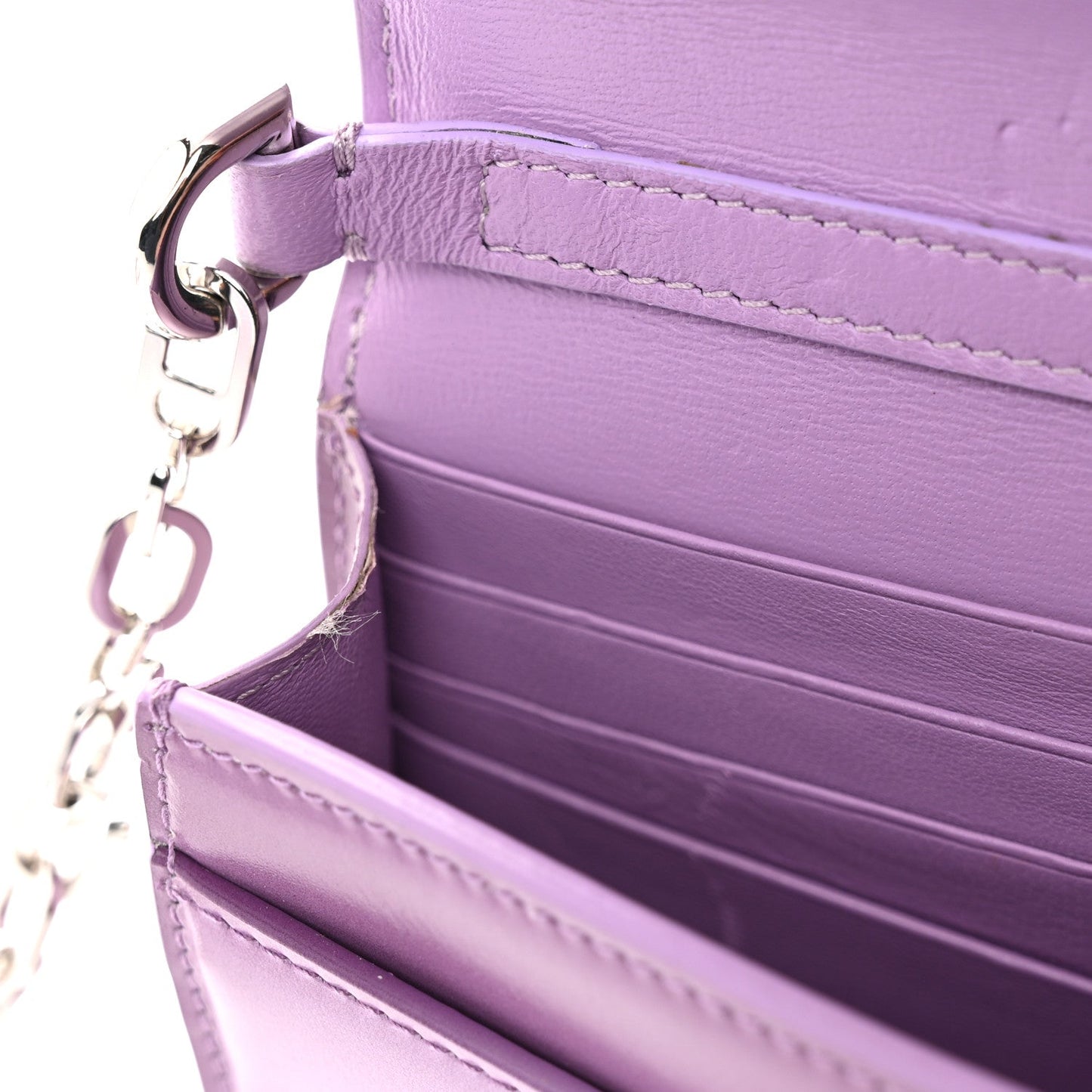 Box Calfskin Gradient Effect 4G Wallet on Chain Mauve