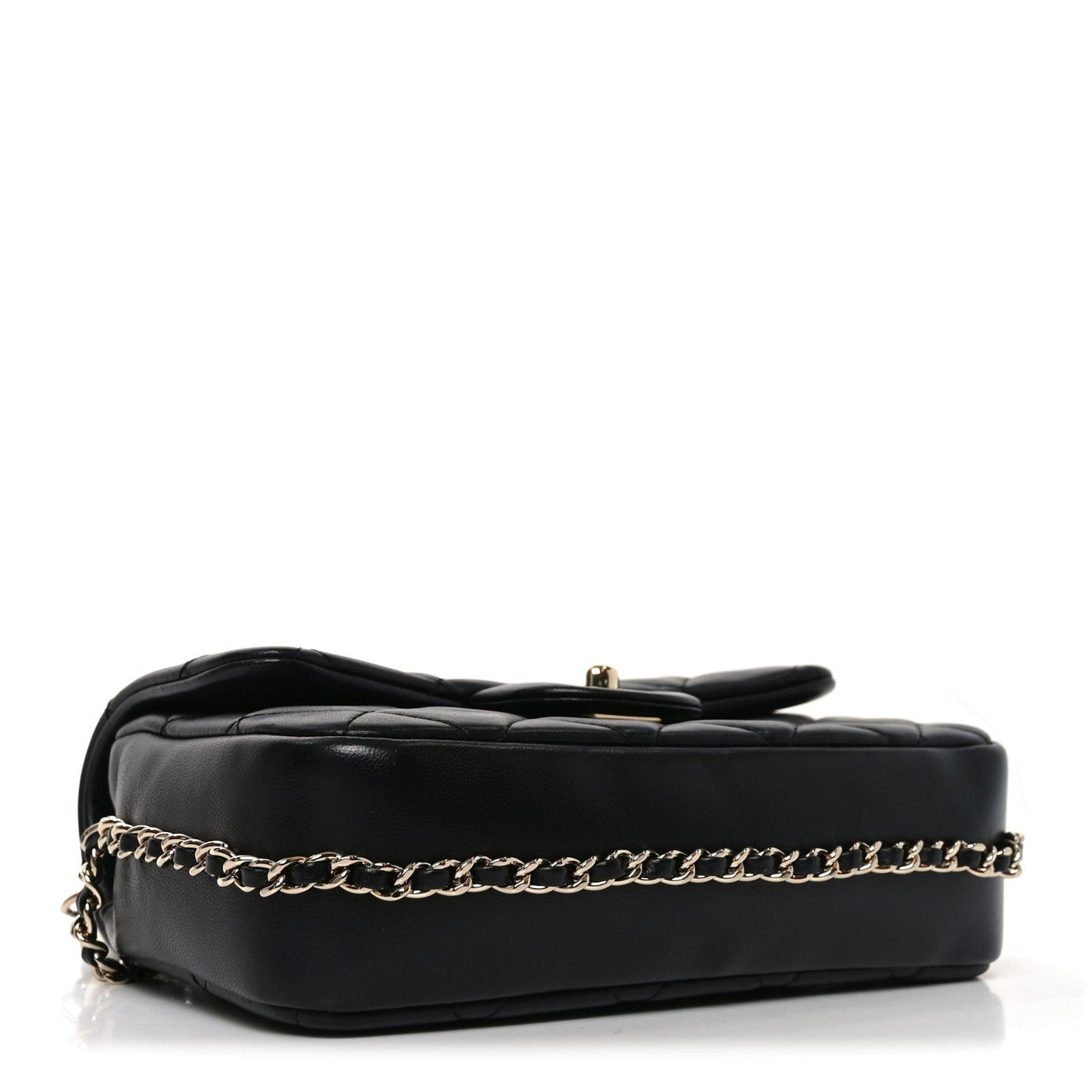 Lambskin Quilted Small My Precious Flap Black