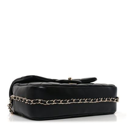 Lambskin Quilted Small My Precious Flap Black