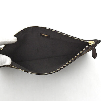 Fendi Zucca Leather Clutch Bag