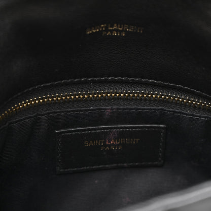 Lambskin Quilted Toy Loulou Puffer Monogram Chain Satchel Black