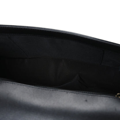 Iridescent Glazed Calfskin Quilted New Medium Boy Flap Black