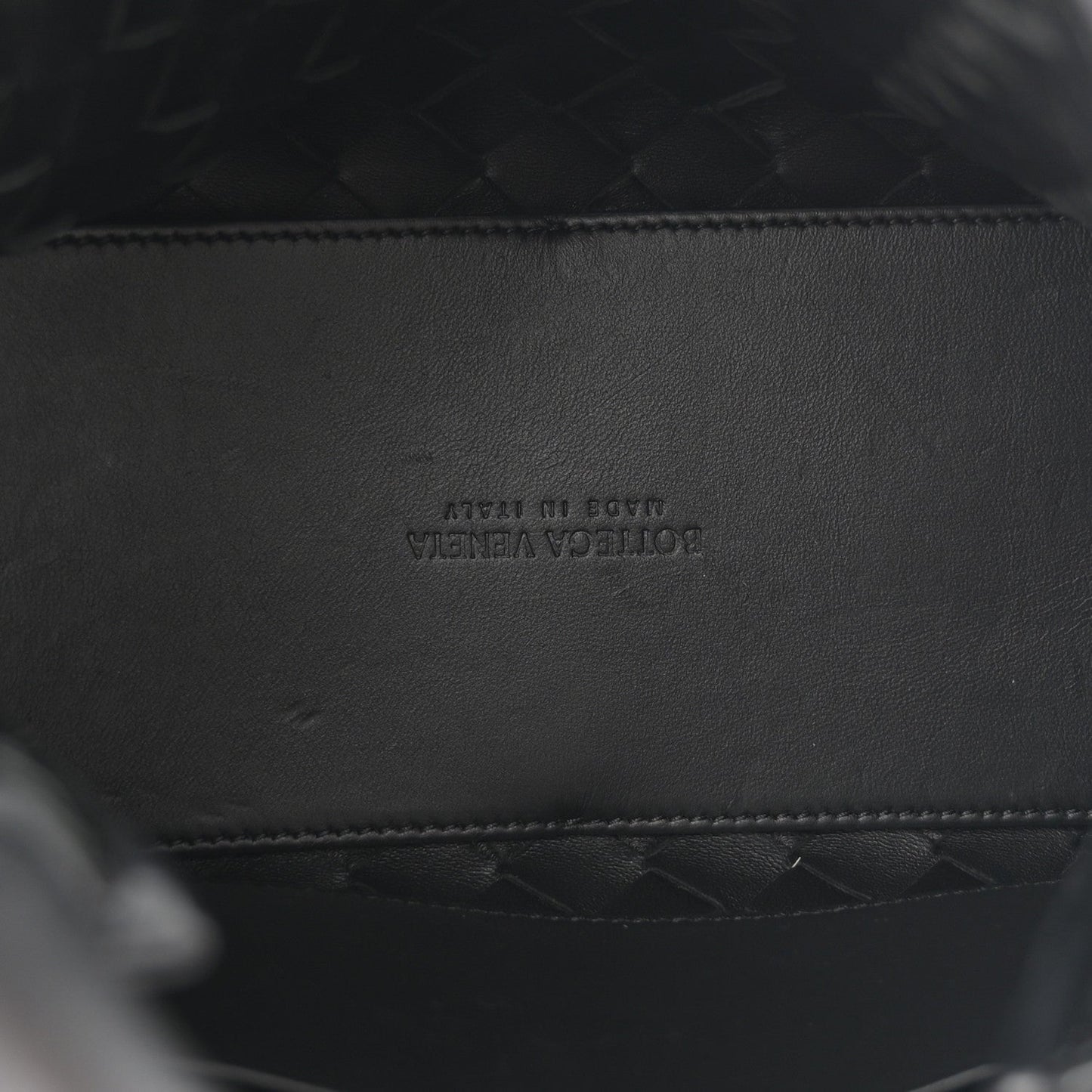 Nappa Intrecciato Small Andiamo With Chain Shoulder Bag Black
