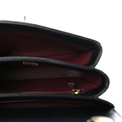 Lambskin Quilted Small Trendy CC Dual Handle Flap Bag Black