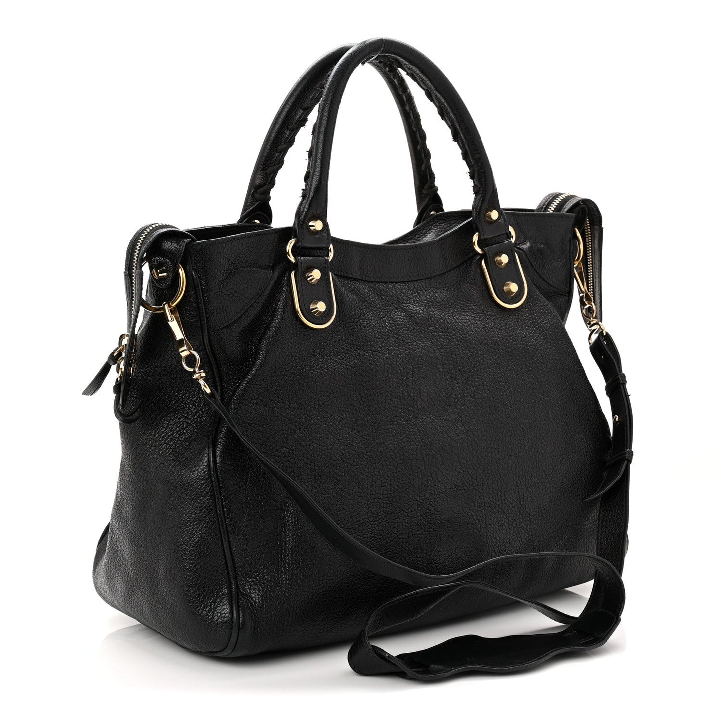 Chevre Gold Metallic Edge Hardware Velo Black